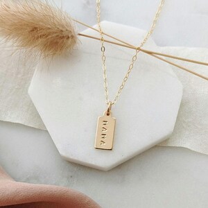 Mama Charm Necklace, Dainty Jewelry, Tiny Personalized Necklace, Gift for Mom, The Stamped Life