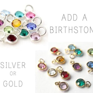 Gold or Silver Channel Set Birthstone Crystal (6mm)