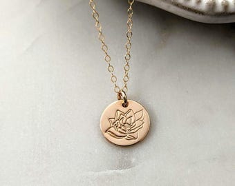 Gold Magnolia Necklace: Floral Charm, Delicate Jewelry