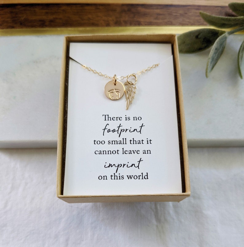 Miscarriage Necklace, Memorial Necklace, Miscarriage Jewelry, Necklace With Card, The Stamped Life image 1