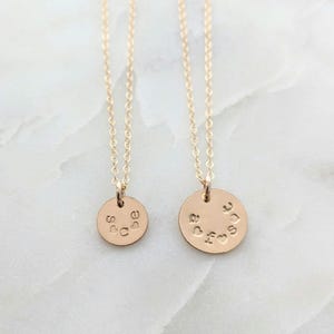 Personalized Initial Necklace: 14k Gold Fill or Sterling Silver