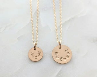Personalized Initial Necklace: 14k Gold Fill or Sterling Silver