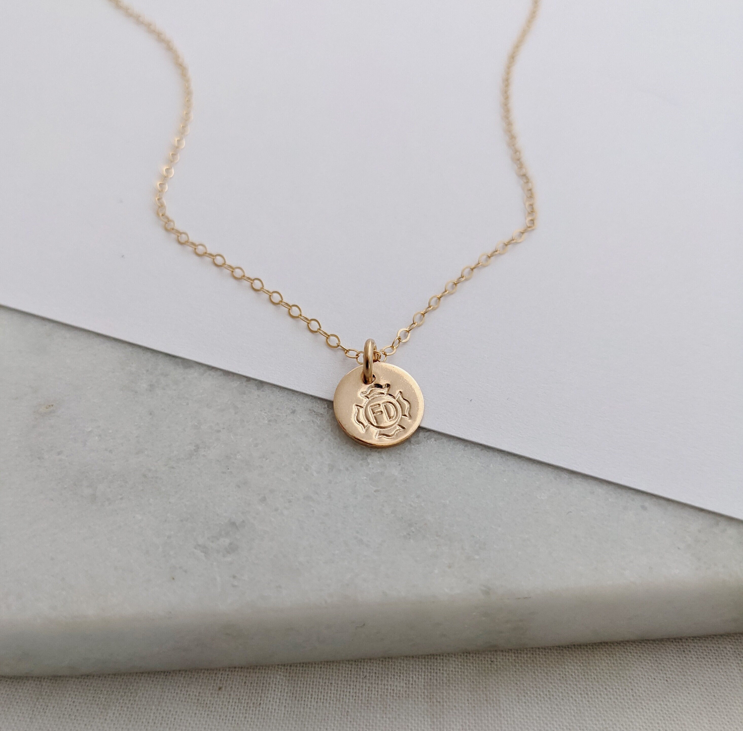 Gold firefighter maltese cross pendant best sale