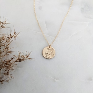 Wildflower Necklace, Graduation Gift, Wildflowers Gift, The Stamped Life