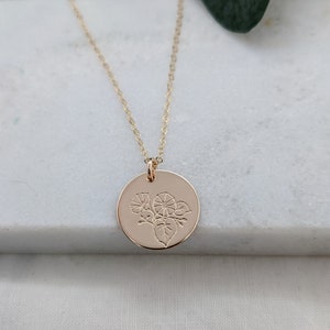 Morning Glory Necklace, September Birth Flower Necklace, Birth Month Flower Necklace, Gift for Her, The Stamped Life image 3