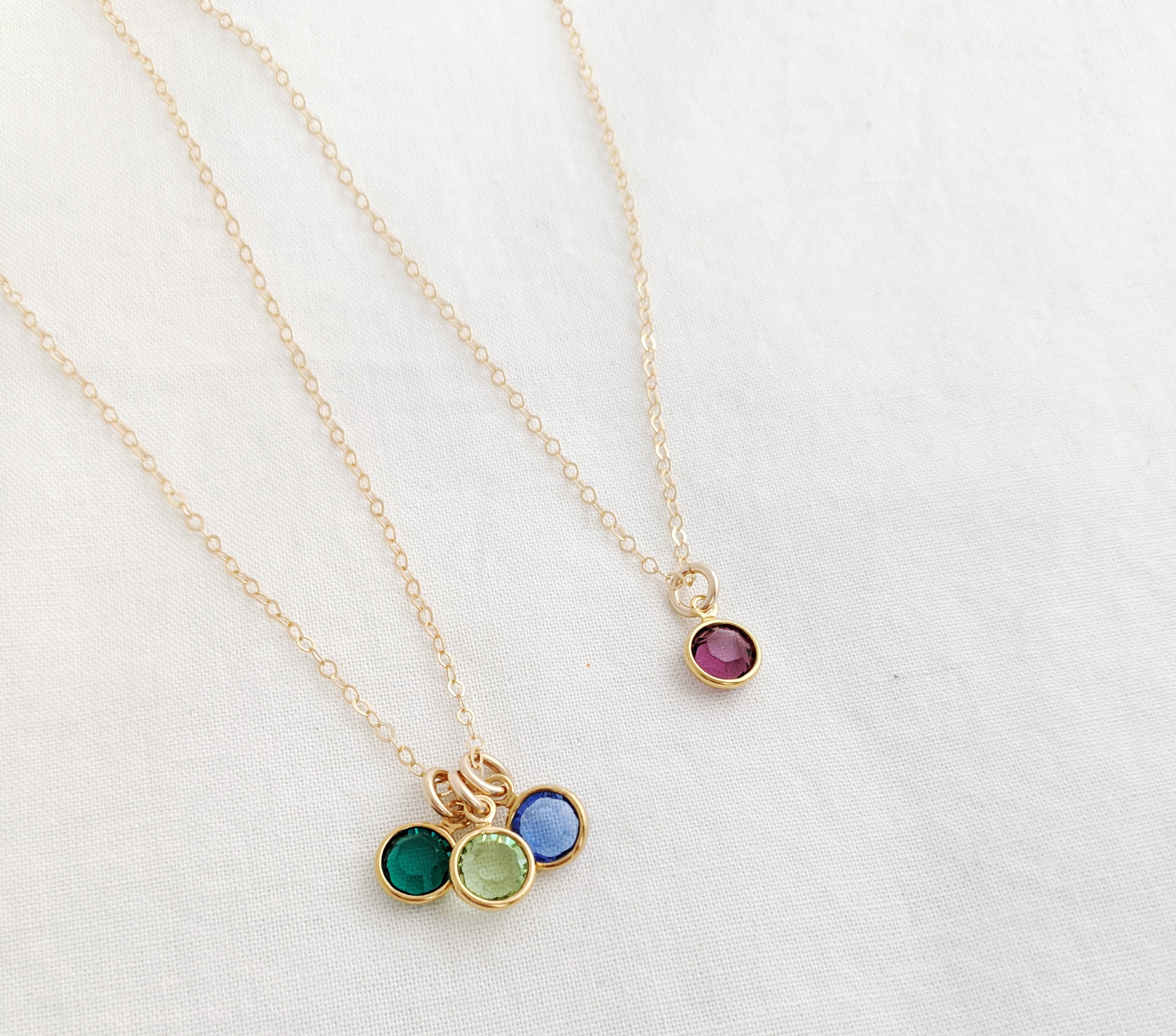 Birthstone Charm Necklace // Mothers Necklace – A Rolling Stone Jewels