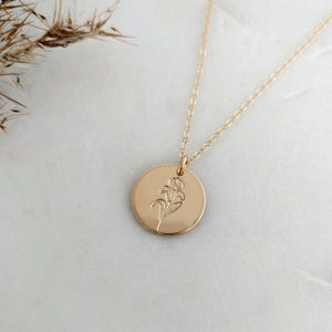 Violet Necklace, February Birth Flower Necklace, February Birthday Gift, Birth Month Flower Necklace, The Stamped Life