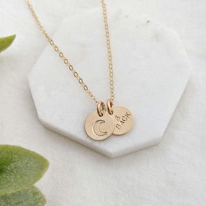 I Love You To The Moon and Back Necklace, Dainty Gold Necklace, Gift For Her, The Stamped Life