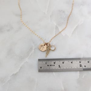 Infant Loss Necklace, Miscarriage Necklace, Miscarriage Gift, Angel Wing Necklace, Birthstone Jewelry image 4