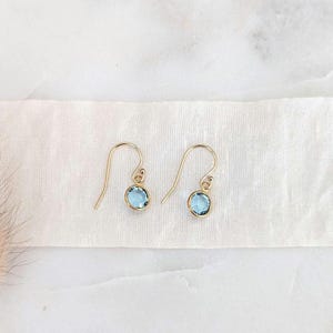 Crystal Birthstone Earrings: 14k Gold Fill or Sterling Silver