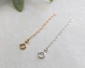 2" Chain Extender To Make Chain Longer, Sterling Silver or 14k Gold Fill