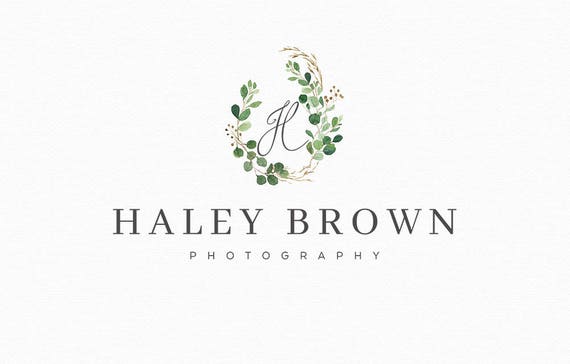 boho logo design watercolor