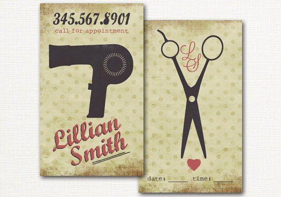 Hair Salon Business Card Premade Hair Stylist Business 