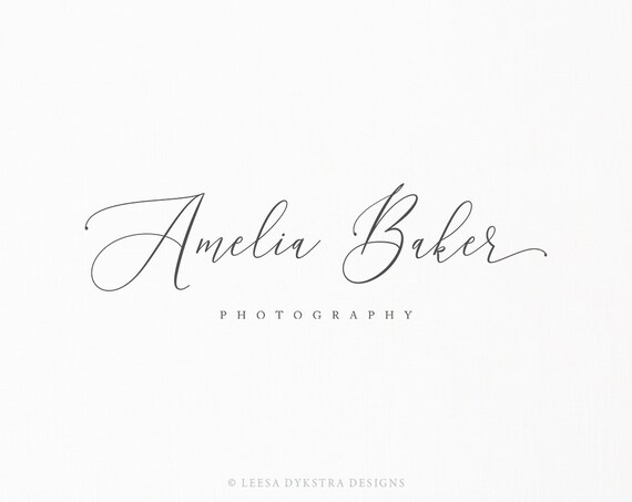 photography logo and watermark design premade calligraphy etsy watermark designs