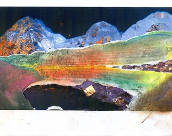 Crystal Landscape - Collage Fine Art Print
