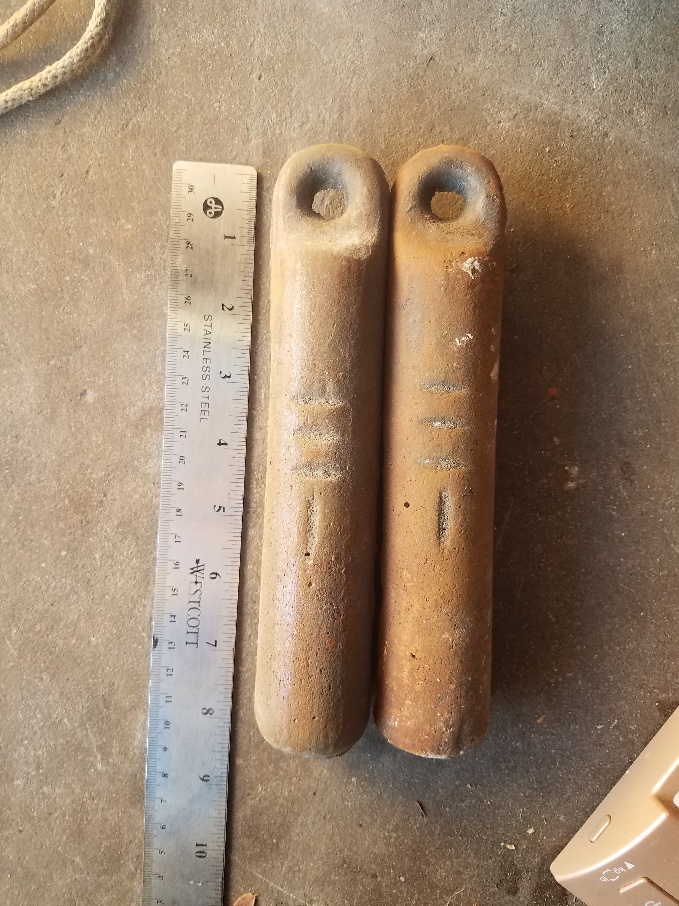 Set of 2 Cast Iron Craftsman Sash Window Weights 3.5 4 Etsy