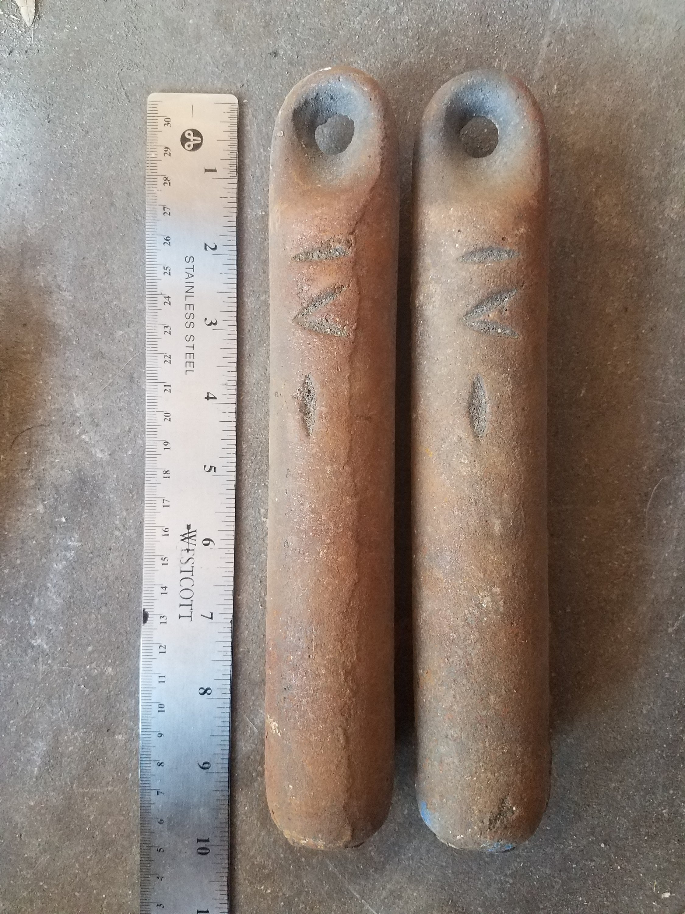 Set of 2 Cast Iron Craftsman Sash Window Weights 4 Pounds Etsy