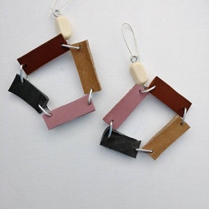 Recycled Leather Scraps Earrings