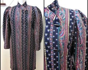 Belle France Coat / fits XS-S / Jane Schaffhausen for Belle France Coat / Vintage Quilted Coat / 70s Cottage Core Coat / 70s quilted coat
