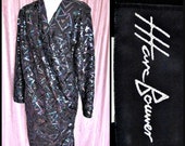 Marc Bouwer Dress / fits S / Vintage Marc Bouwer Dress / Vintage Disco Dress / Vintage Iridescent Sequin Dress / Marc Bouwer LBD