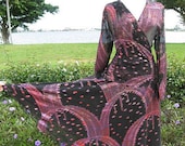 Vintage 80s Couture Lame Dress: Sheer Blouse & Bias Skirt, S-M