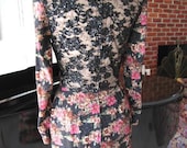 Stanley Platos Martin Ross vintage dress / fits S / 80s Lace Back Dress / Frances Brewster Palm Beach