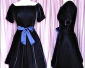 Vintage Scaasi Blue Velvet Dress: Couture Boutique, Fits S/M