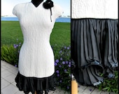 Vintage Chuck Jones Silk Dress: 80s High Fashion Bridal, Fits S