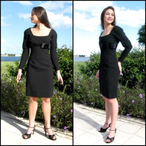 CAROLYNE ROEHM Dress / fits xs-s / Vintage Carolyne Roehm Dress / 80s Couture Dress / Vintage LBD / Carolyne Roehm Little Black Dress image 1