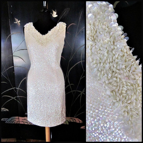 50s Sequin Dress / Vic and Vic Haute Couture Sequi