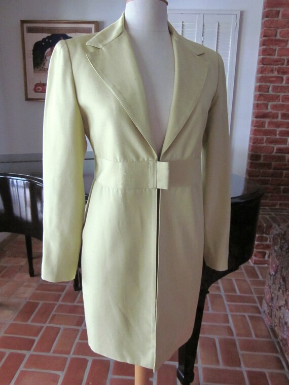 VENTRA silk coat / fits S / Chartreuse Silk Coat … - image 4