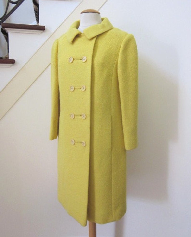 Originala Coat / Vintage Yellow Coat / Fits M / Martha Palm Beach Coat