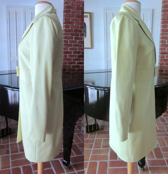 VENTRA silk coat / fits S / Chartreuse Silk Coat … - image 3