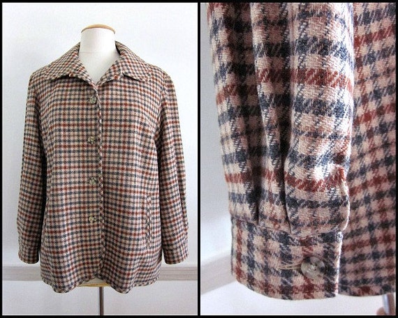 VINTAGE Plaid Jacket / Riva Matlick plaid jacket … - image 1