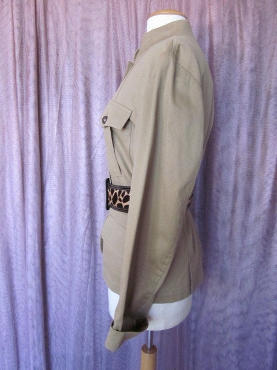 Portara Safari Jacket / fits M / Vintage Safari J… - image 6