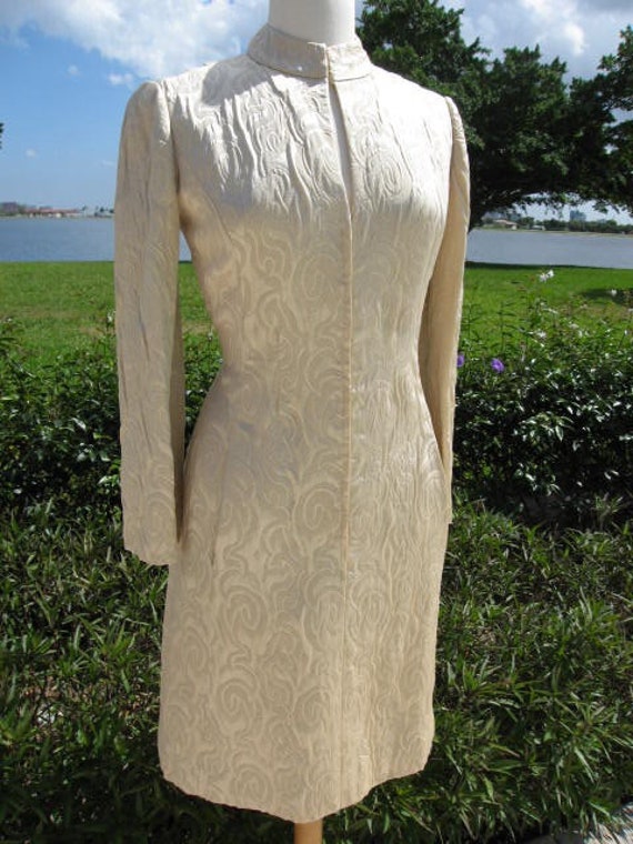 60s Brocade Dress / Vintage Brocade Dress / fits … - image 4