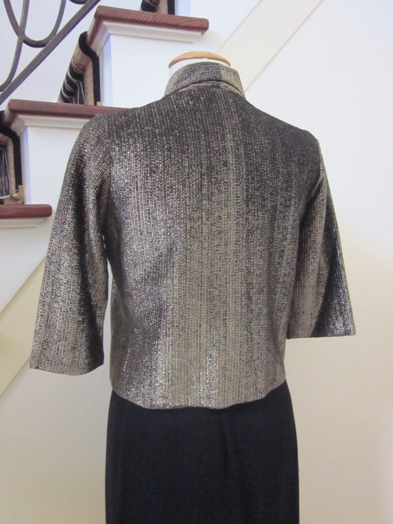 Vintage Gold Lame blouse / fits S / 60s Lame' Blo… - image 8