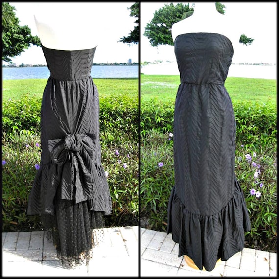 Sheer Black Strapless Oversized Bow Maxi Dress Sheer Black Strapless Oversized Bow Maxi Dress