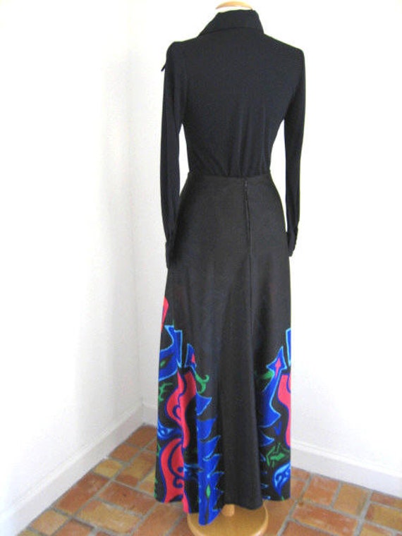 60s Silk Knit Maxi Skirt and tunic top Set / Mod … - image 5
