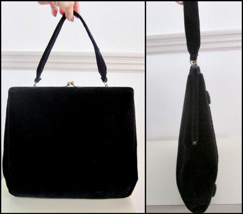 black velvet handbag
