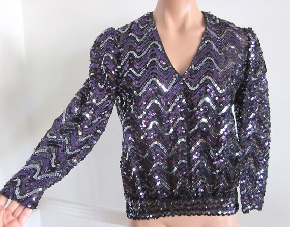 Vintage 70s Sequin Blouse