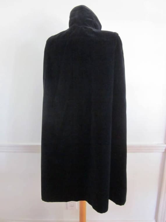 Vintage Velvet Cape / Black Velvet Cape / Alorna … - image 7