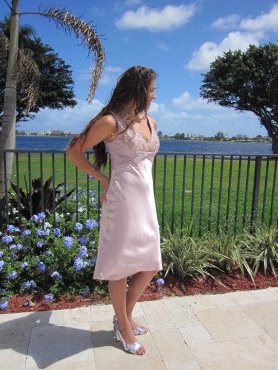 Chris Kole Lilac Dress / Pink Beaded Dress / Lila… - image 4