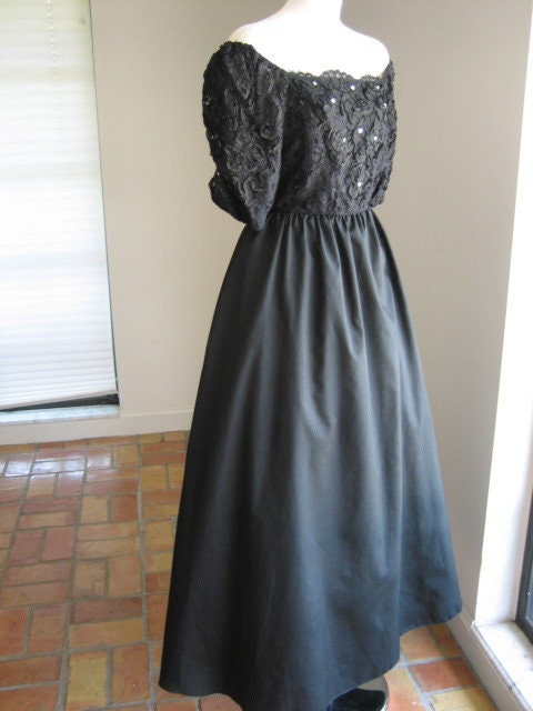Roger Milot for Joed Sophisticates Gown / Vintage Black Gown / - Etsy
