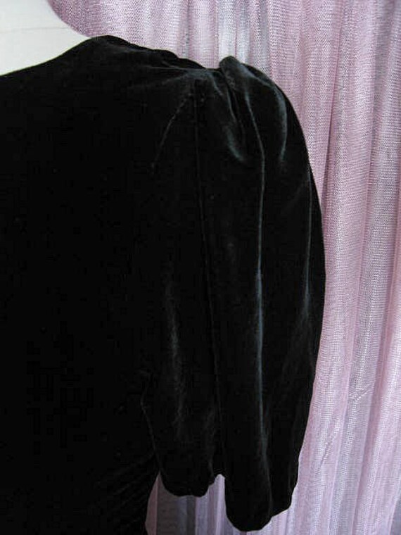 Velvet beaded gown / Vintage Velvet Gown / Silk V… - image 8