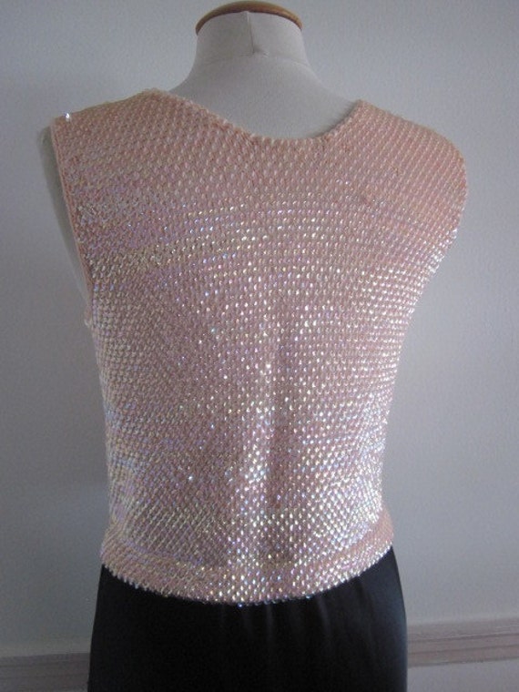 50s Pink Sequined Sweater / Vintage Pink Sequined… - image 4