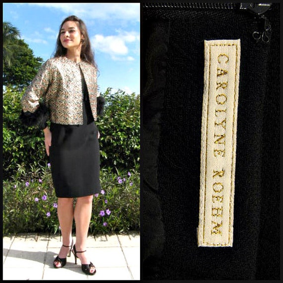 Vintage Carolyne Roehm Little Black Dress: 80s Co… - image 5