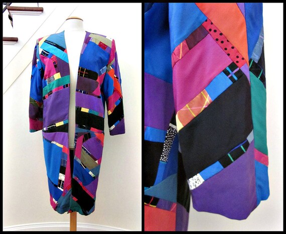 Hilary Gifford Patchwork Coat / Fits M-L / Vintage