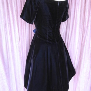 Vintage Scaasi Blue Velvet Dress: Couture Boutique, Fits S/M bild 7