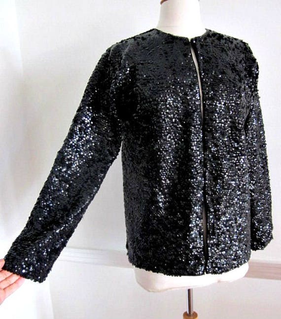 black sequin jacket